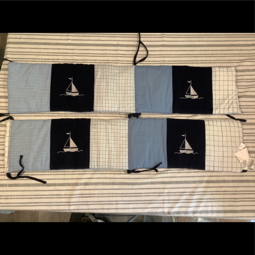 Nautica Blue Baby Infant Bumpers